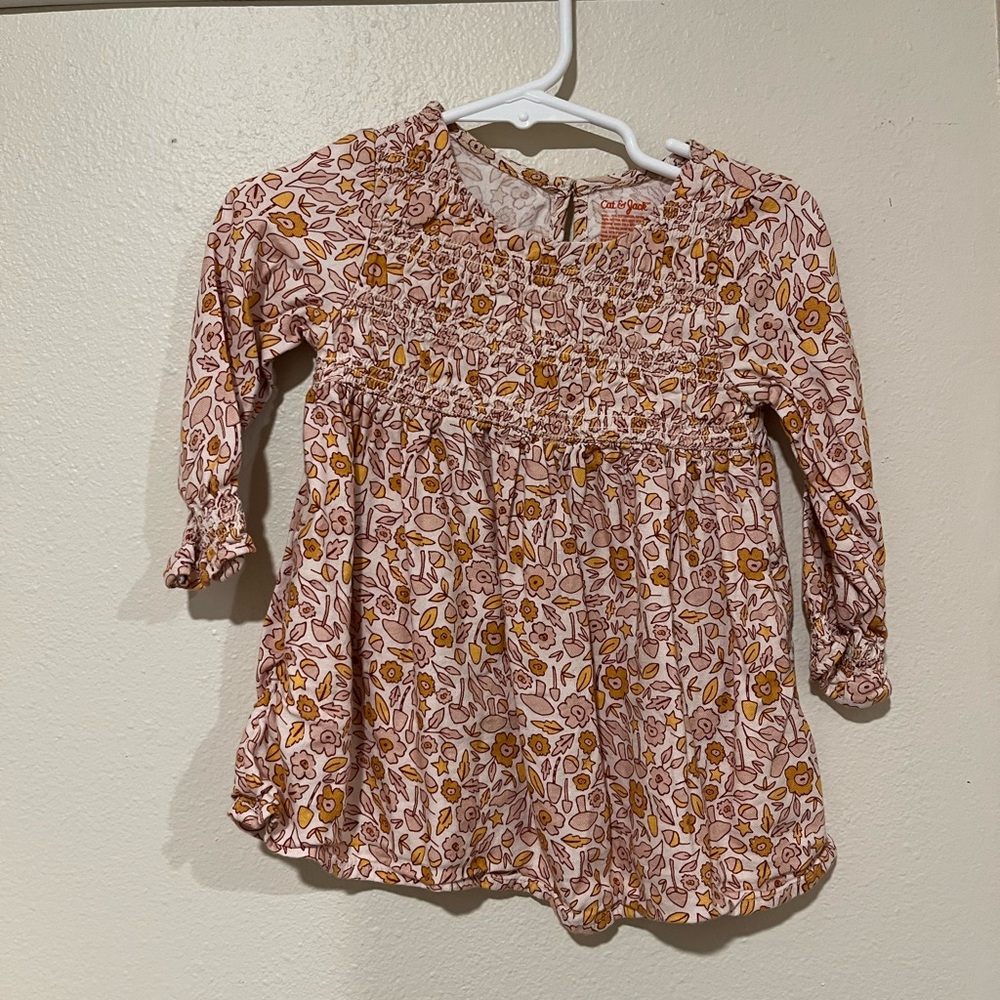Cat & Jack Pink Floral Kids Blouse